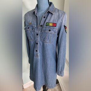 Women’s Denim Dress Lightweight Size 0 By J Crew Super Cute in Very GUC